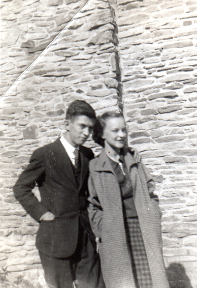 George with friend